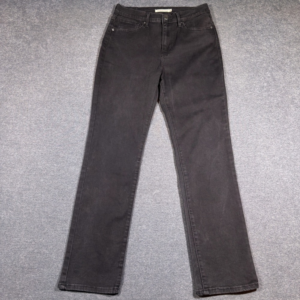 Levi's Jeans Women 29x30 Black 724 High Rise Straight Leg Denim Stretch Casual